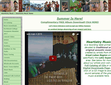 Tablet Screenshot of heartistrymusic.com
